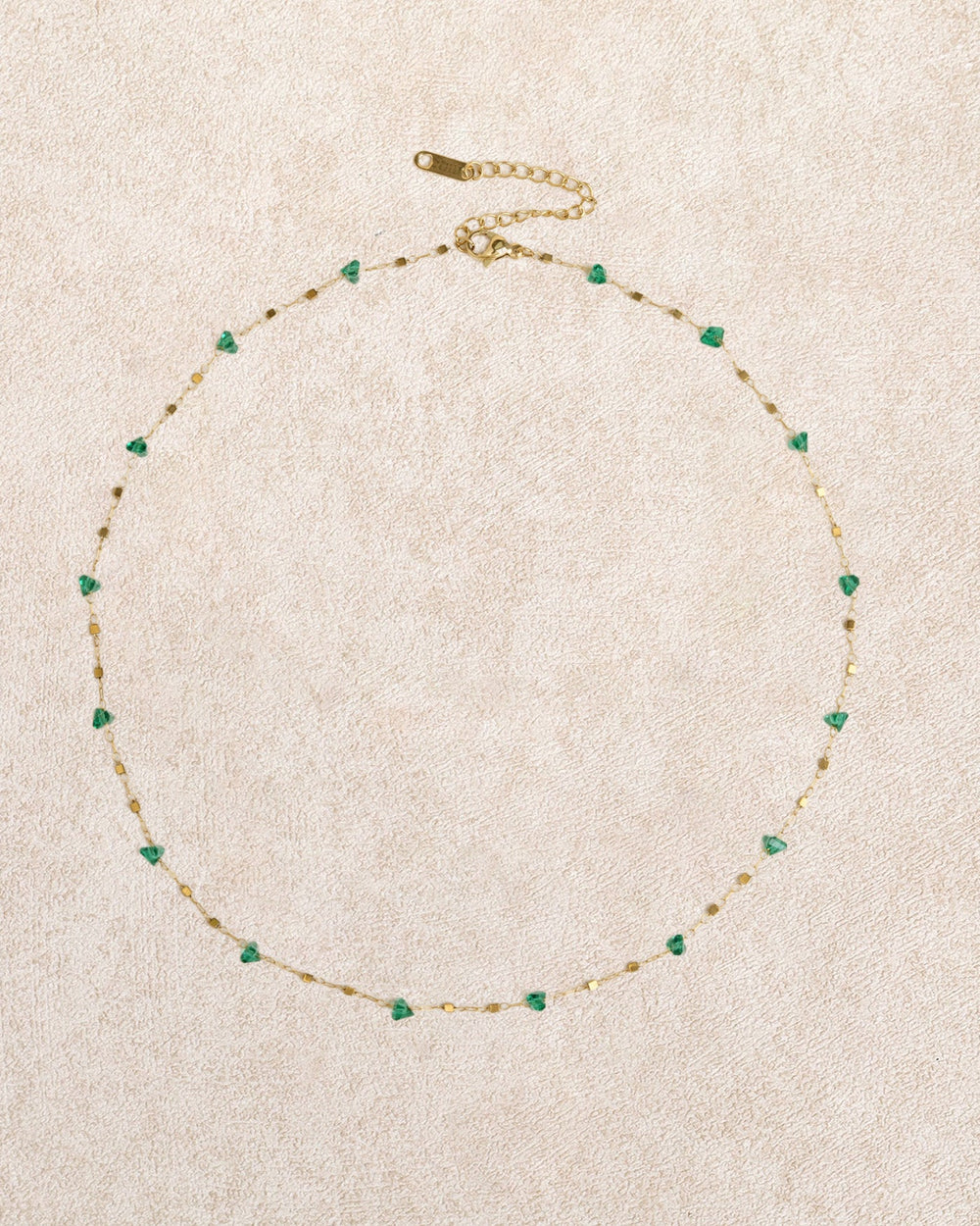 Green Titanium Steel Necklace | Rihoas