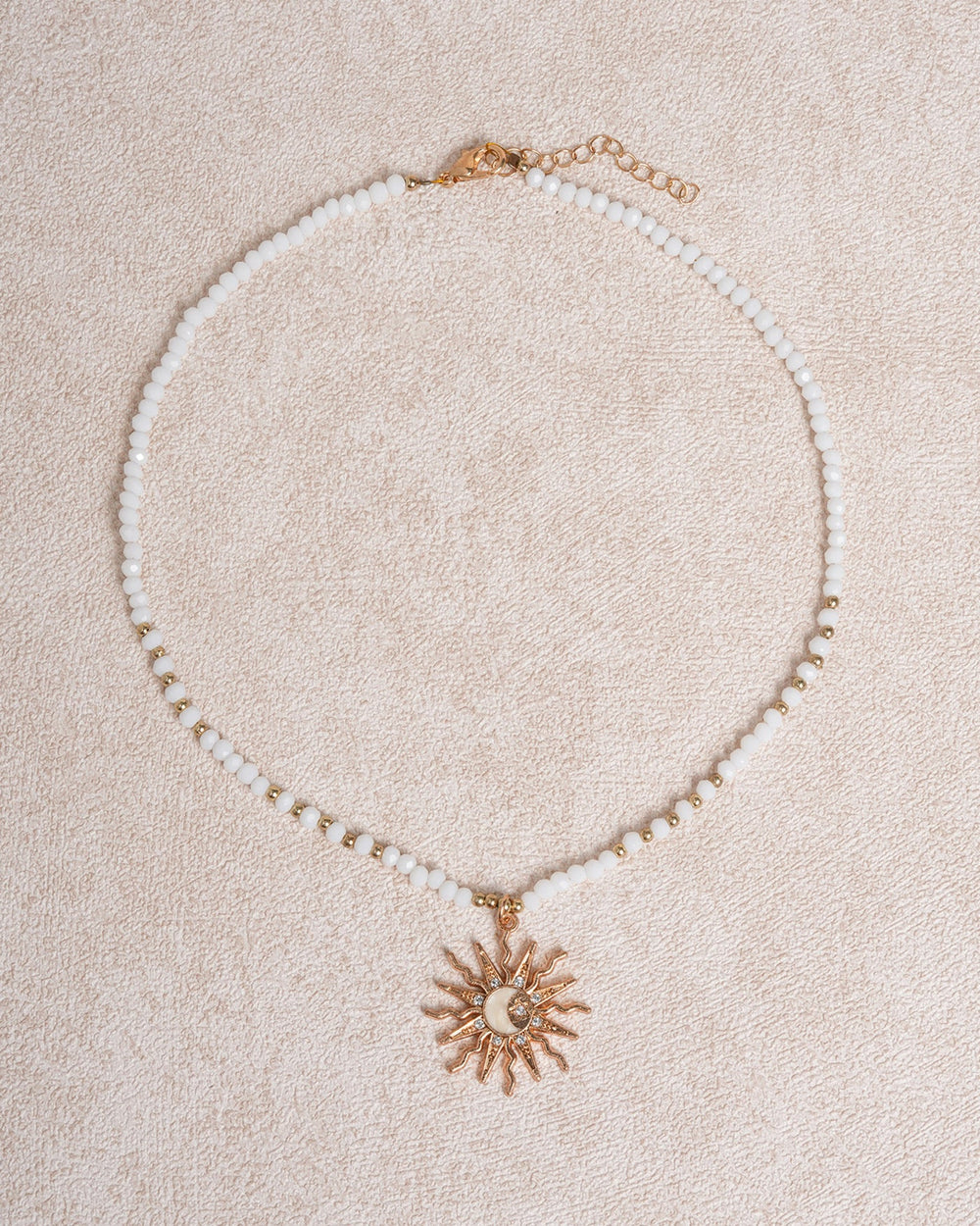 White Sun Pendant Necklace | Rihoas