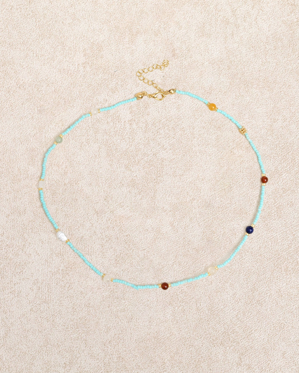 Blue Beads Necklace | Rihoas