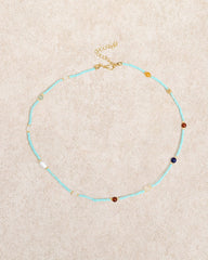 Blue Beads Necklace | Rihoas