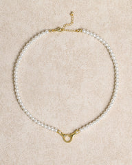 Pearl Clavicle Necklace | Rihoas