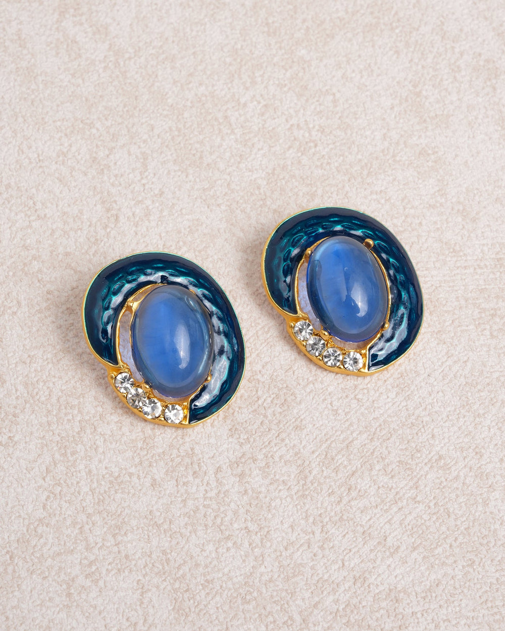 Blue Alloy Earrings | Rihoas