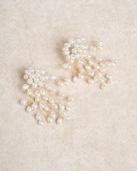 White Metal Earrings | Rihoas