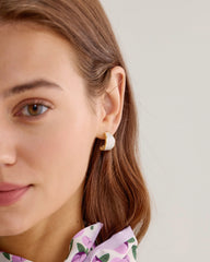 Silver Metal Earrings | Rihoas