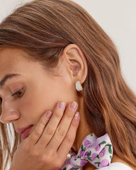 Silver Metal Earrings | Rihoas