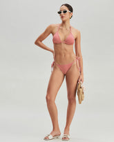 Red Plaid Triangle Bikini Set | Rihoas