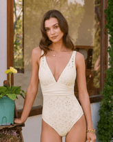 White Bralette One Piece Swimwear | Rihoas