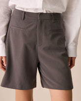 Women's Coffee Pocket Wide-leg Shorts | Rihoas