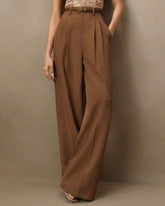 Caramel Natural Waisted Straight Pants | Rihoas