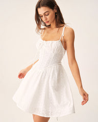 White Ruched Corset Slip Mini Dress | Rihoas