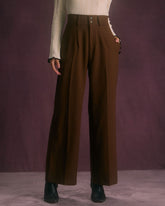 The Coffee Button Slant Pocket Straight Pants | Rihoas