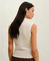 Apricot Turtle Textured Tank Top | Rihoas