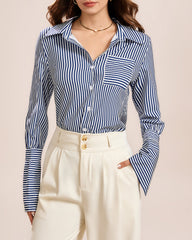 Blue Collar Button Shirt | Rihoas