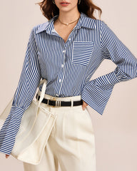 Blue Collar Button Shirt | Rihoas