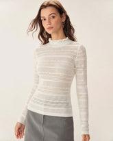 Beige Turtle Viscose Knit Tee | Rihoas