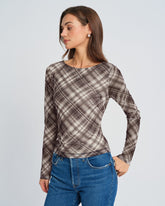 Plaid See Through Tee | Rihoas