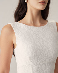 White Lace Backless Mini Dress | Rihoas