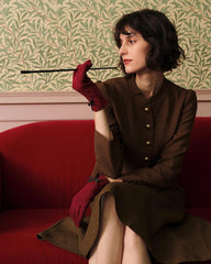 The Solid Retro Single-breasted Tweed Jacket | Rihoas