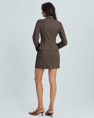 Coffee Button Plaid Shirt | Rihoas