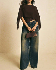 Coffee Cape Sleeve Tee | Rihoas