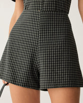 High Waisted Plaid Shorts | Rihoas