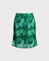 Green Floral Mermaid Skirt | Rihoas
