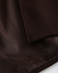Coffee Belted Shawl Coat | Rihoas