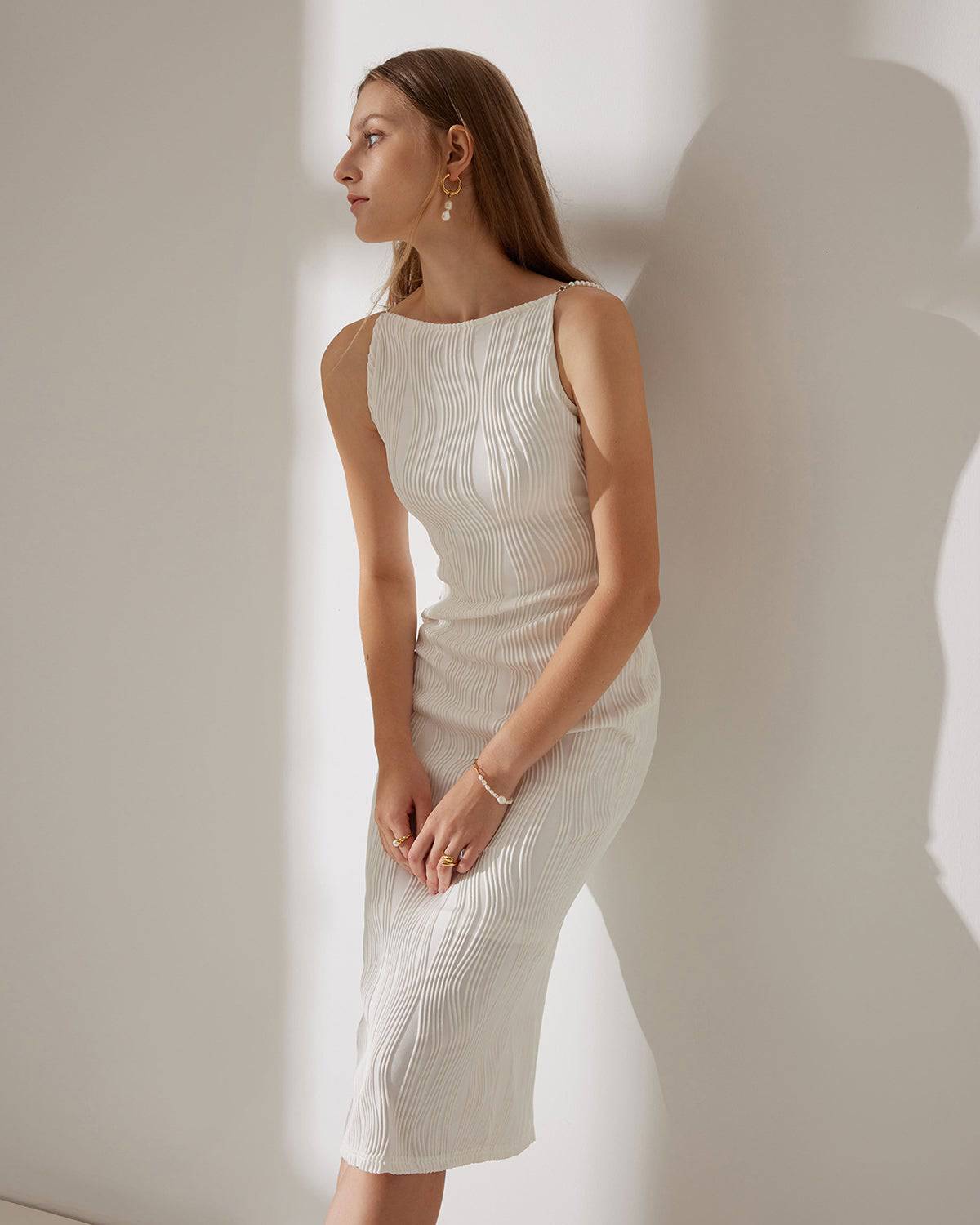 The Water Ripple Textured Cami Dress | Rihoas