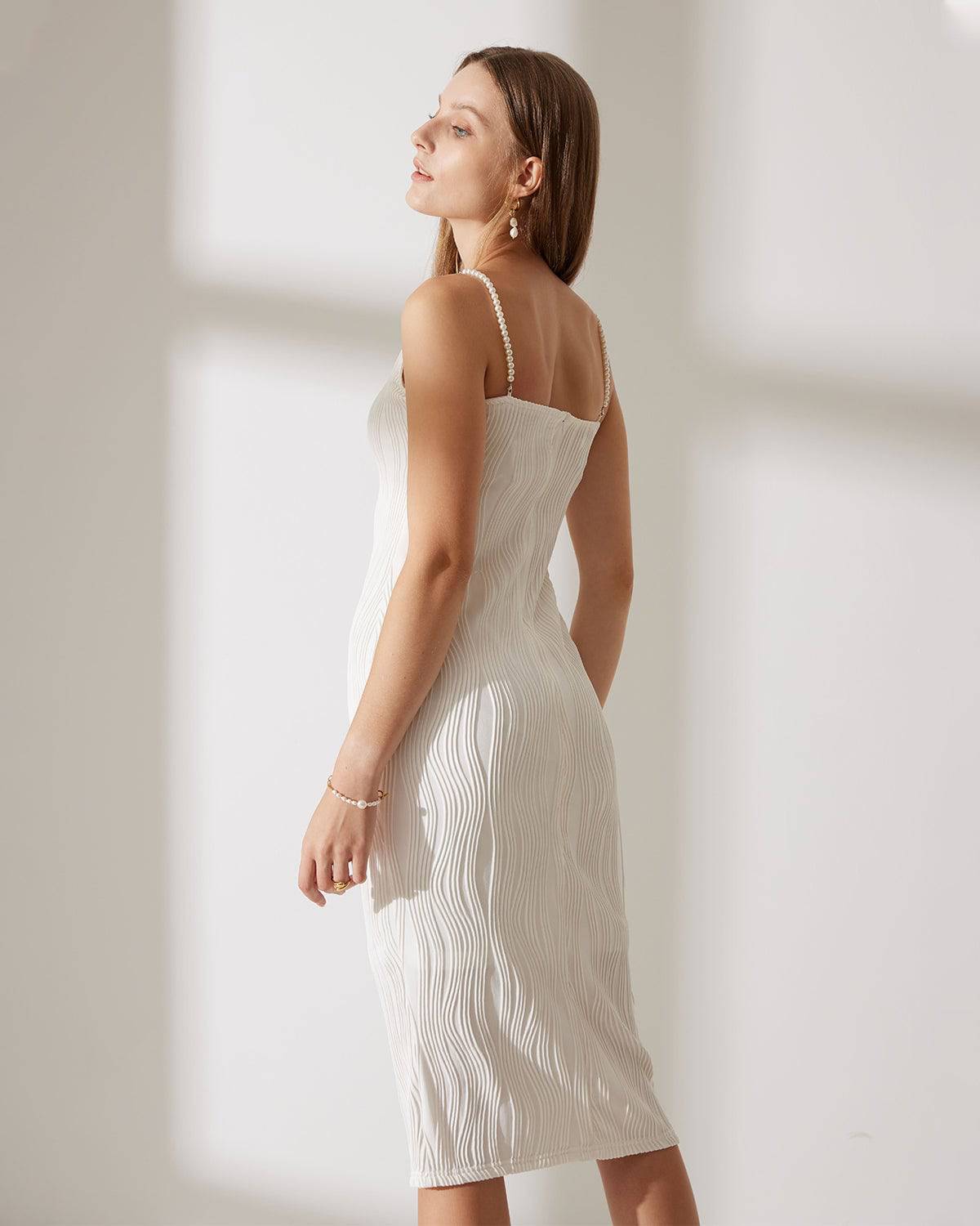The Water Ripple Textured Cami Dress | Rihoas