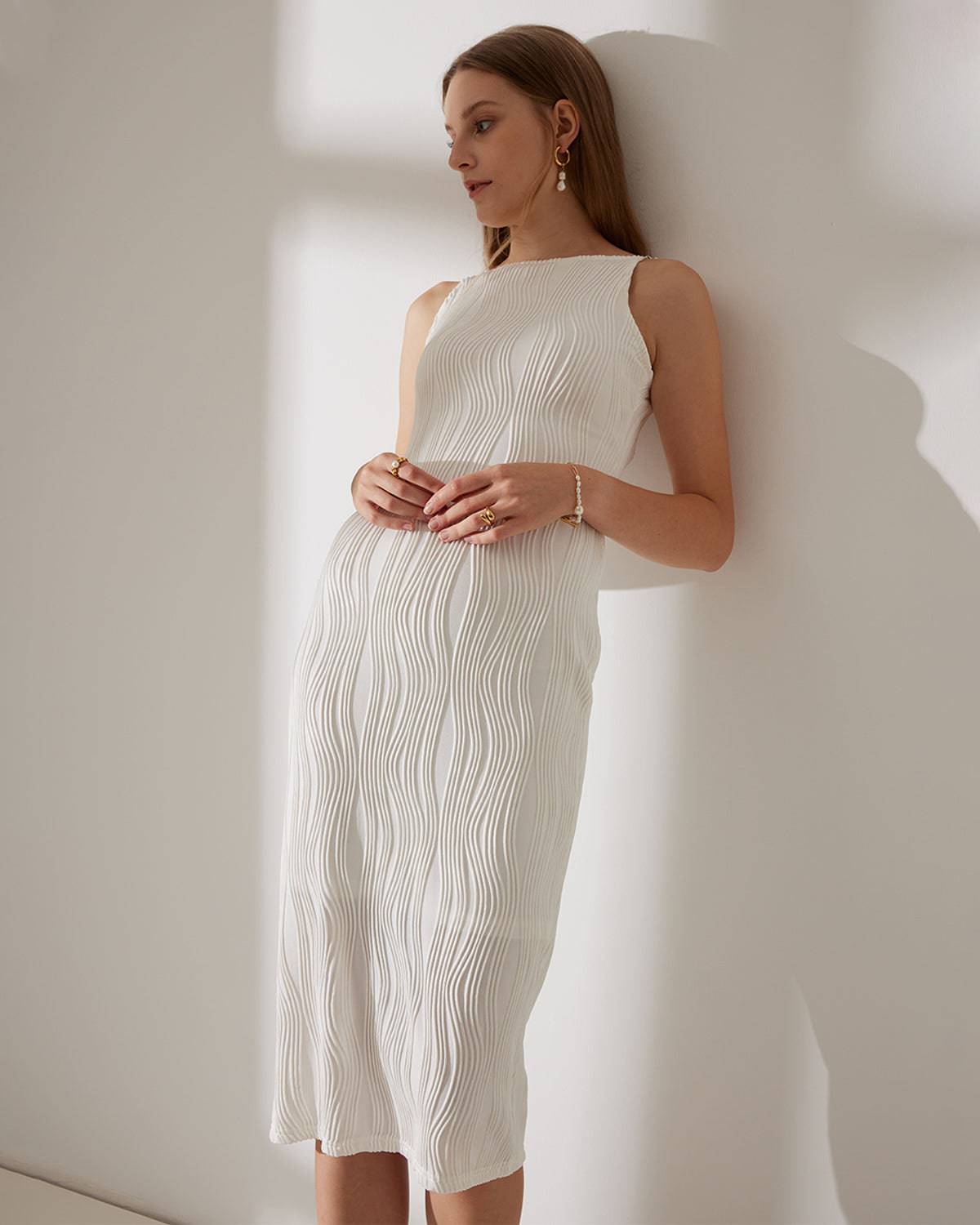 The Water Ripple Textured Cami Dress | Rihoas