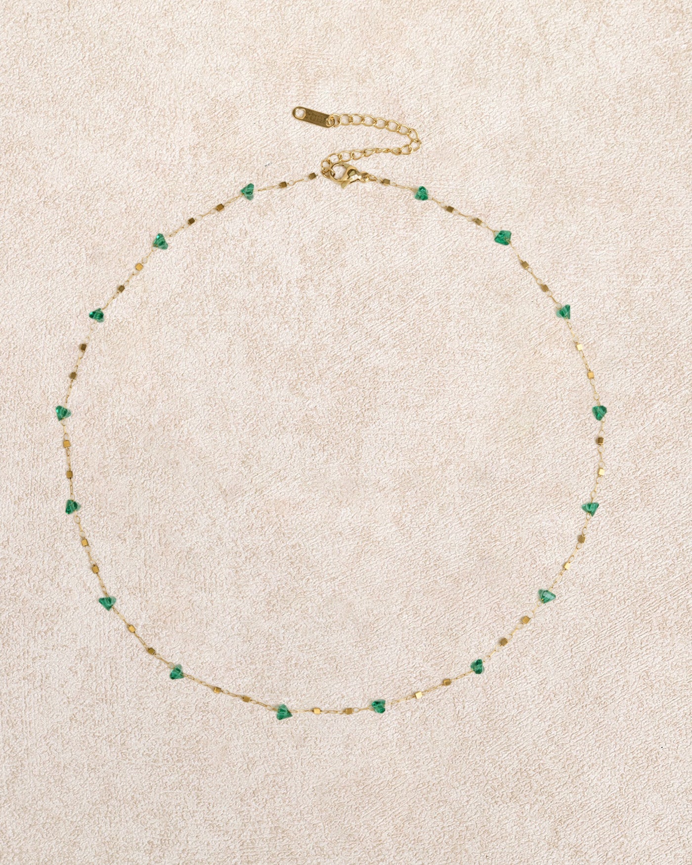 Green Titanium Steel Necklace | Rihoas