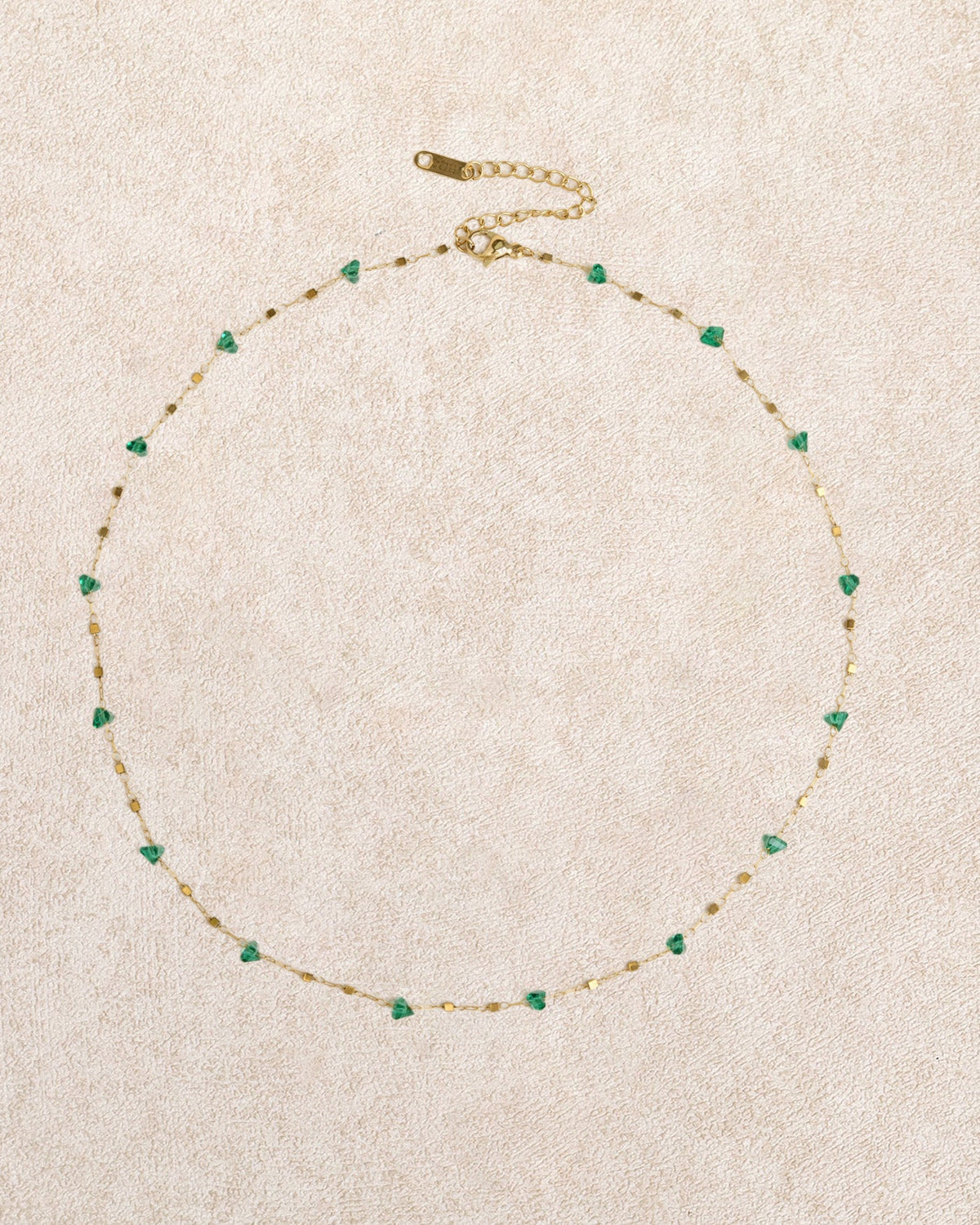 Green Titanium Steel Necklace | Rihoas