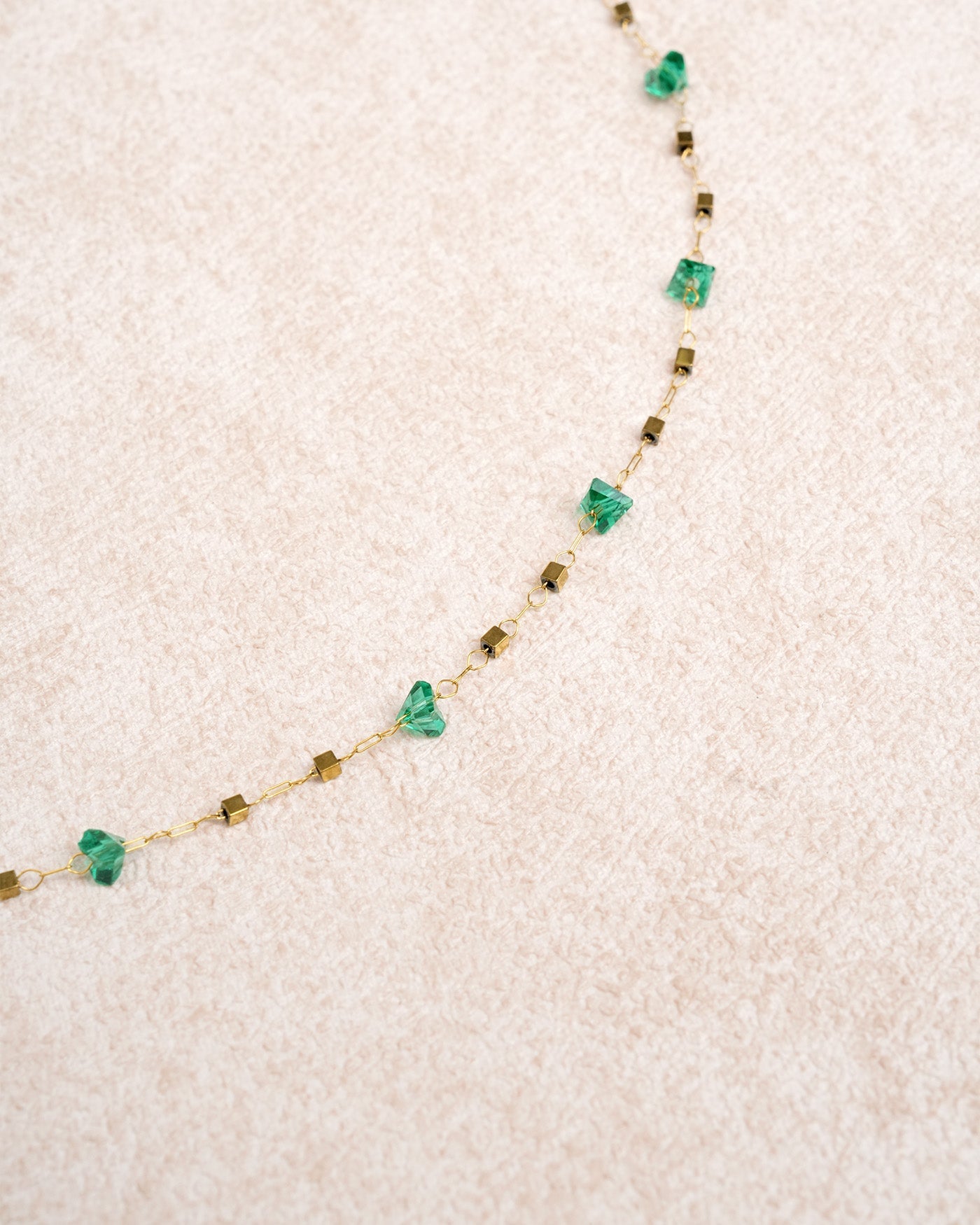 Green Titanium Steel Necklace | Rihoas