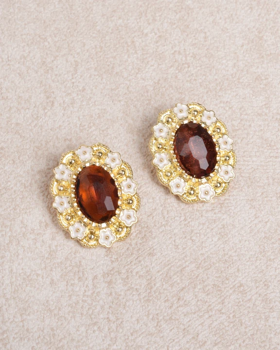 Brown Alloy Earrings | Rihoas