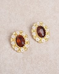 Brown Alloy Earrings | Rihoas