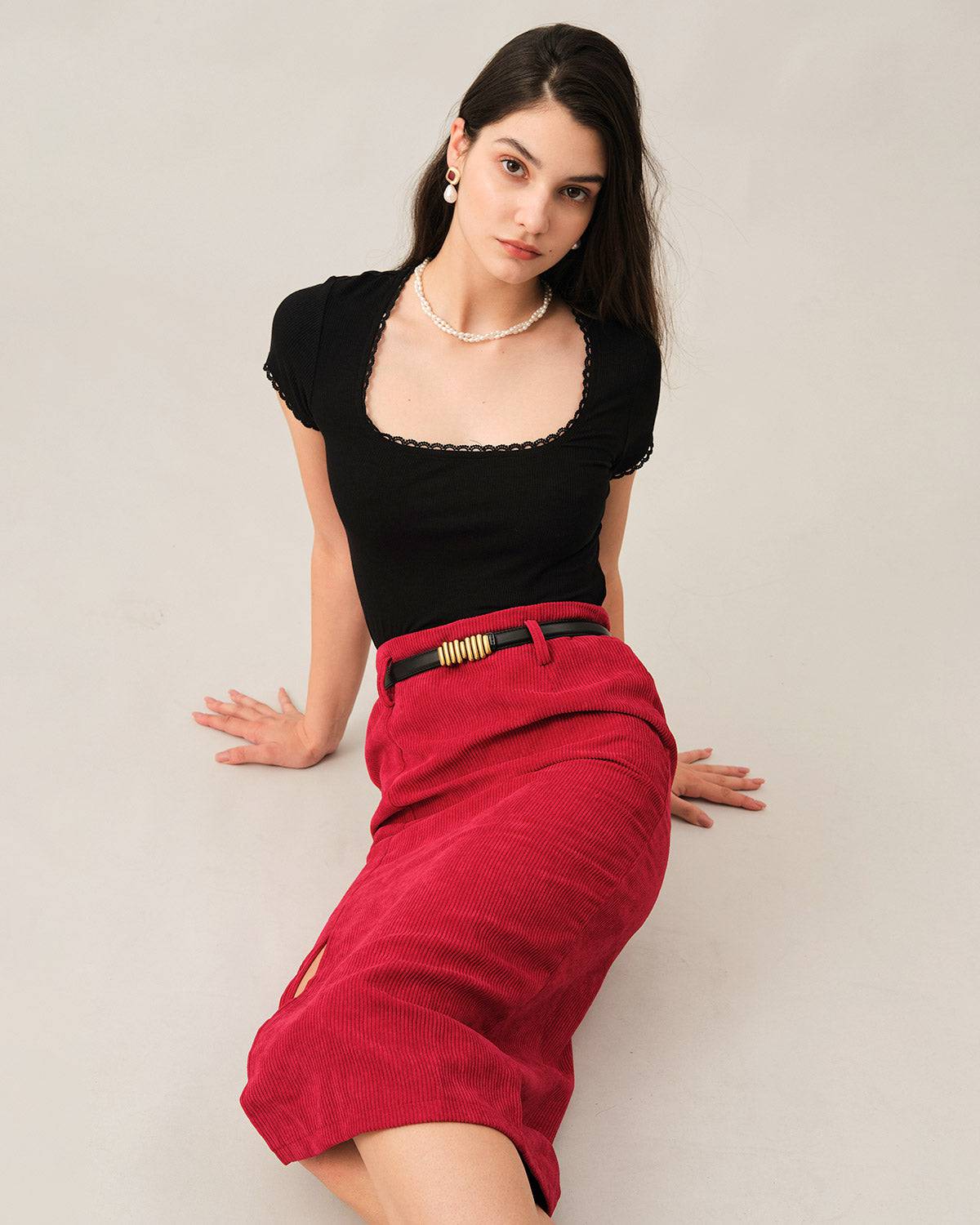The Skinny Buckle Leather Belt | Rihoas