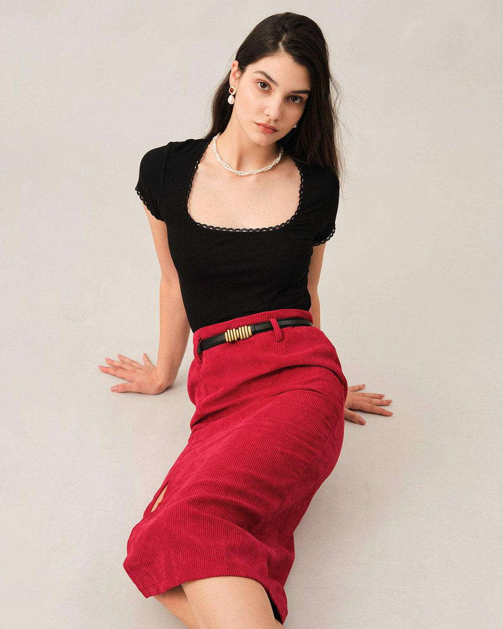 The Skinny Buckle Leather Belt | Rihoas