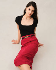 The Skinny Buckle Leather Belt | Rihoas