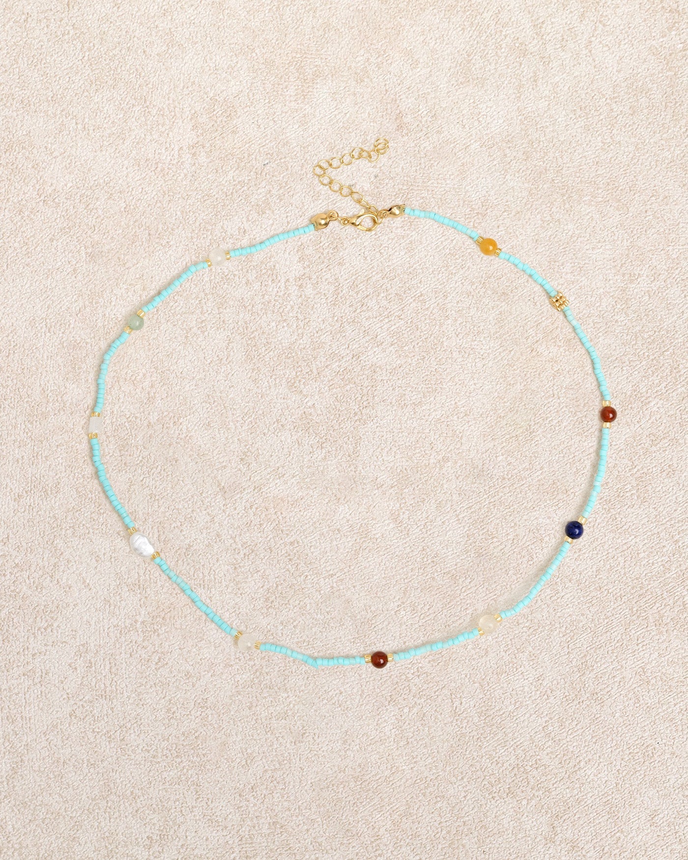 Blue Beads Necklace | Rihoas