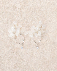White Alloy Earrings | Rihoas