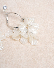 White Alloy Earrings | Rihoas