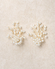 White Metal Earrings | Rihoas
