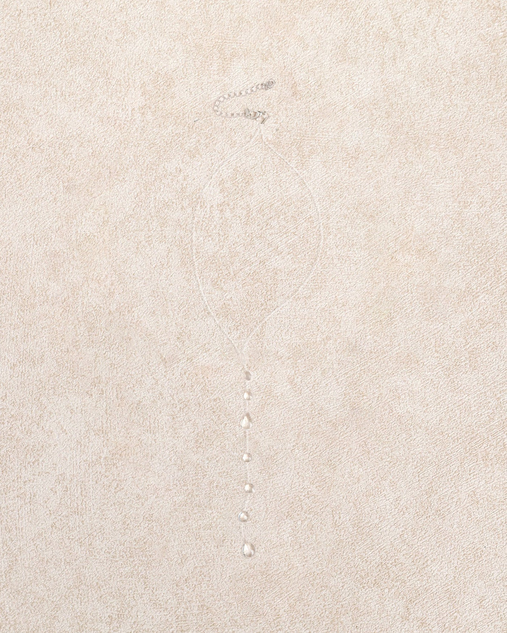 White Clear Crystal Dewdrop Necklace | Rihoas