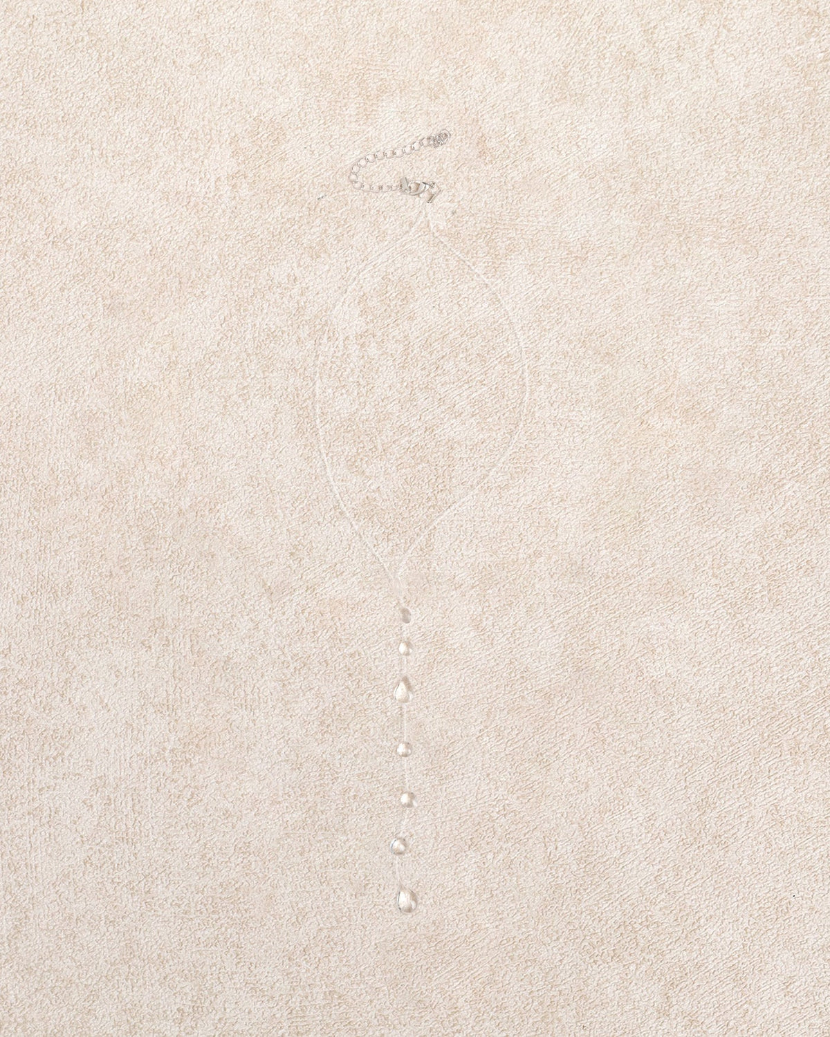 White Clear Crystal Dewdrop Necklace | Rihoas