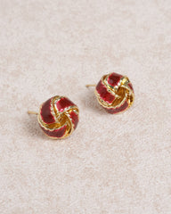 Red Openwork Earrings | Rihoas