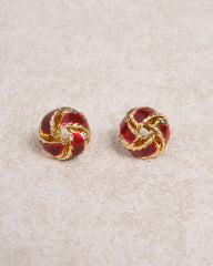 Red Openwork Earrings | Rihoas