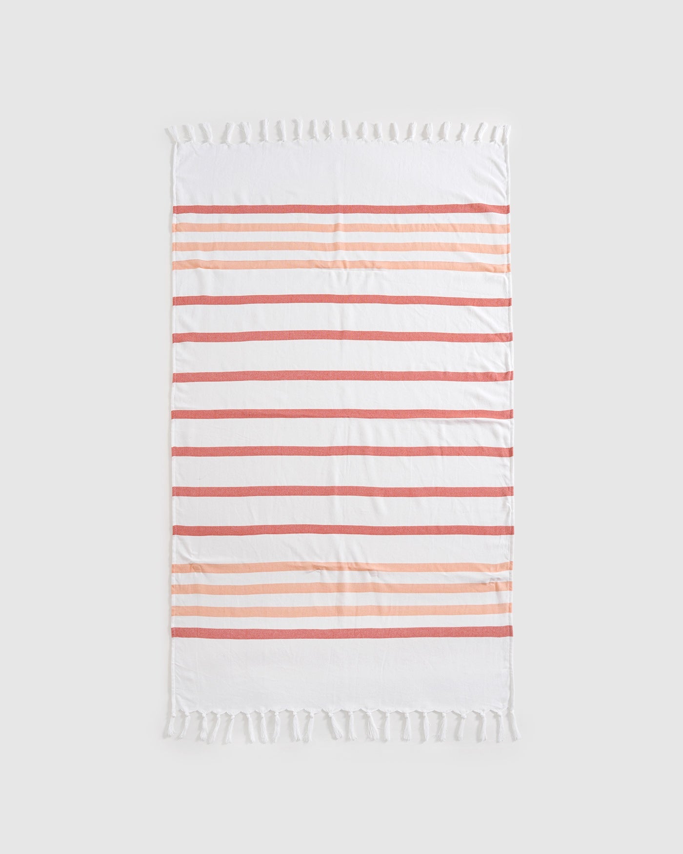 Orange Striped Tassel Beach Towel | Rihoas