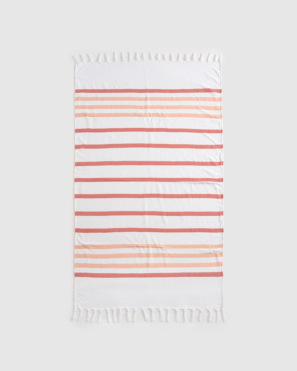 Orange Striped Tassel Beach Towel | Rihoas