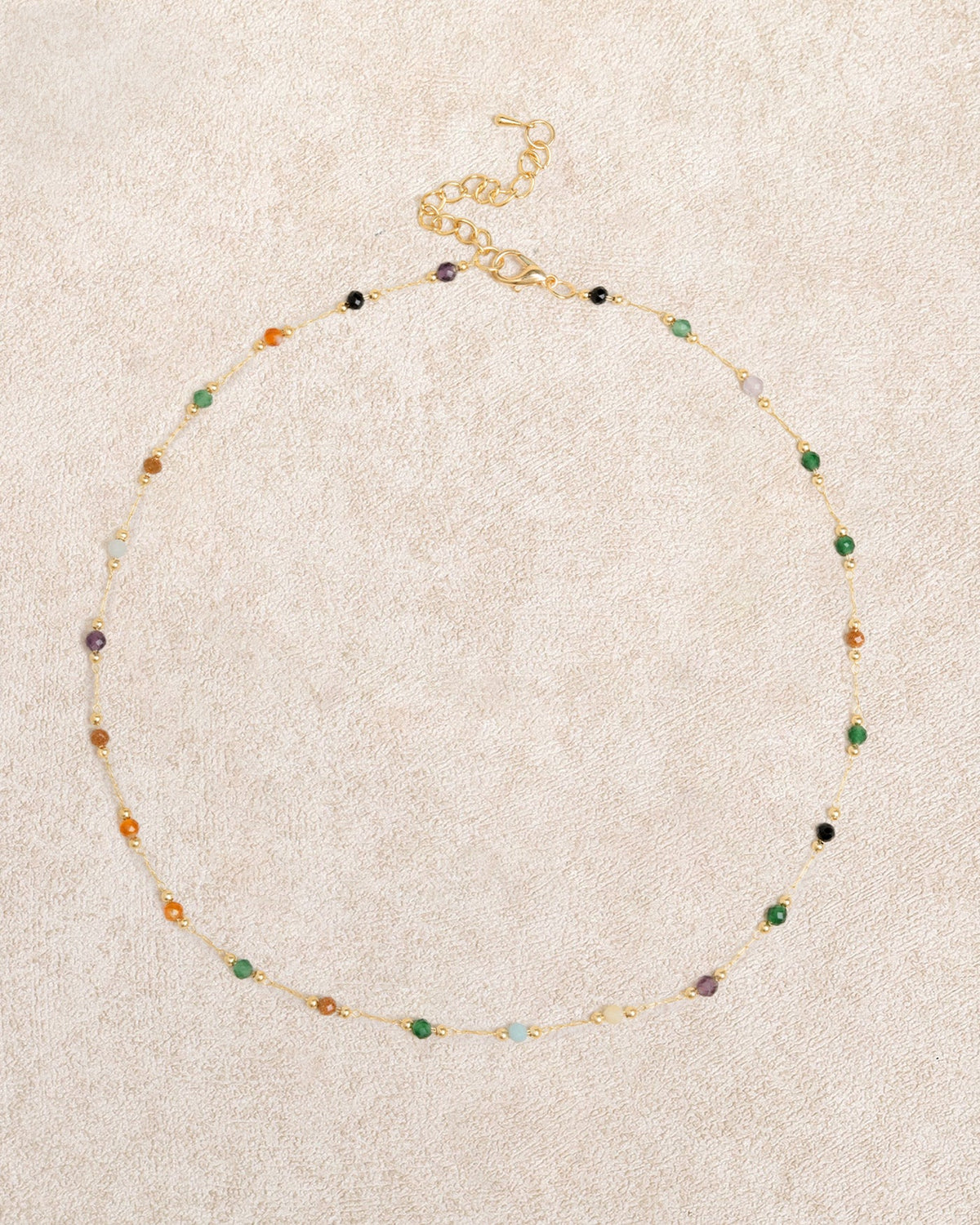 Gold Spacer Bead Necklace | Rihoas