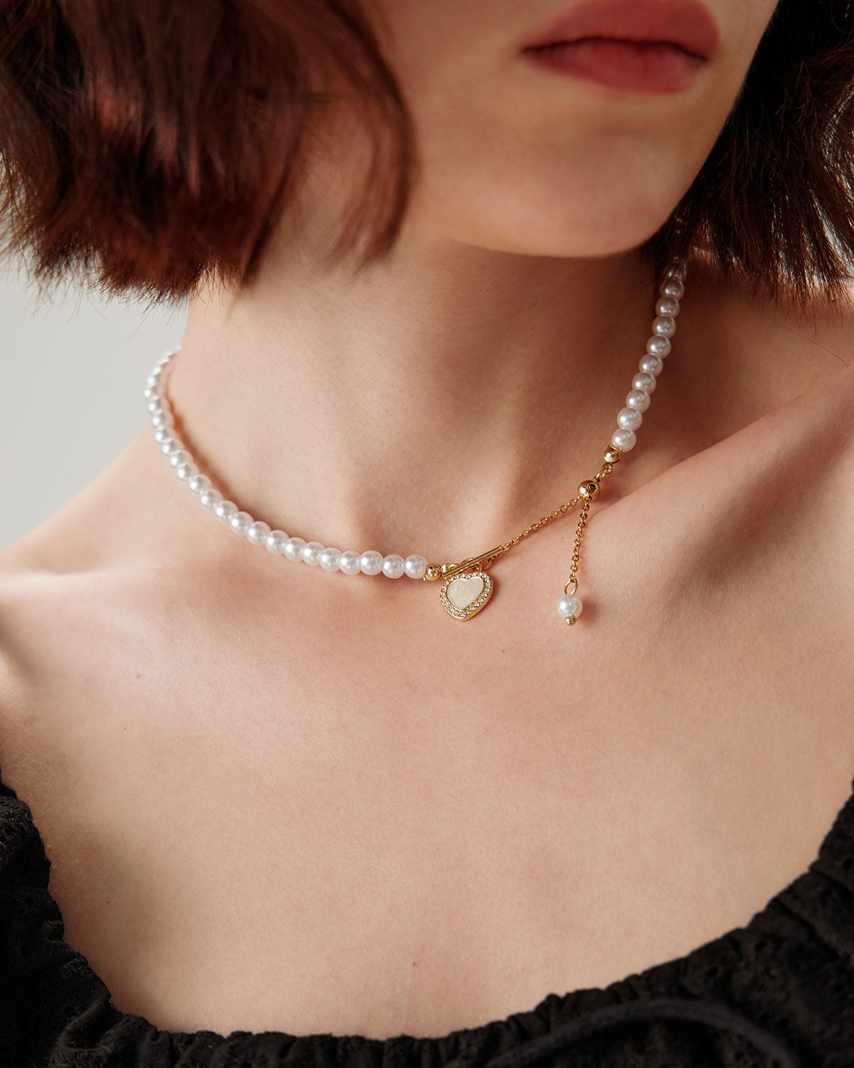 Alloy Pearl Necklace | Rihoas